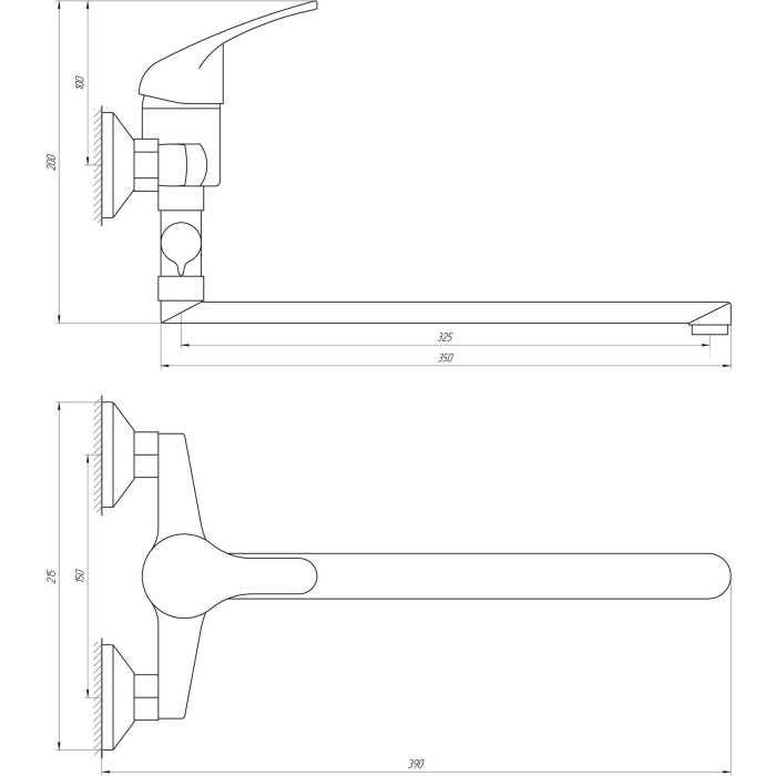 Змішувач для ванни Globus Lux Solly GLSO-0108 Змішувач для ванни Globus Lux Solly GLSO-0108