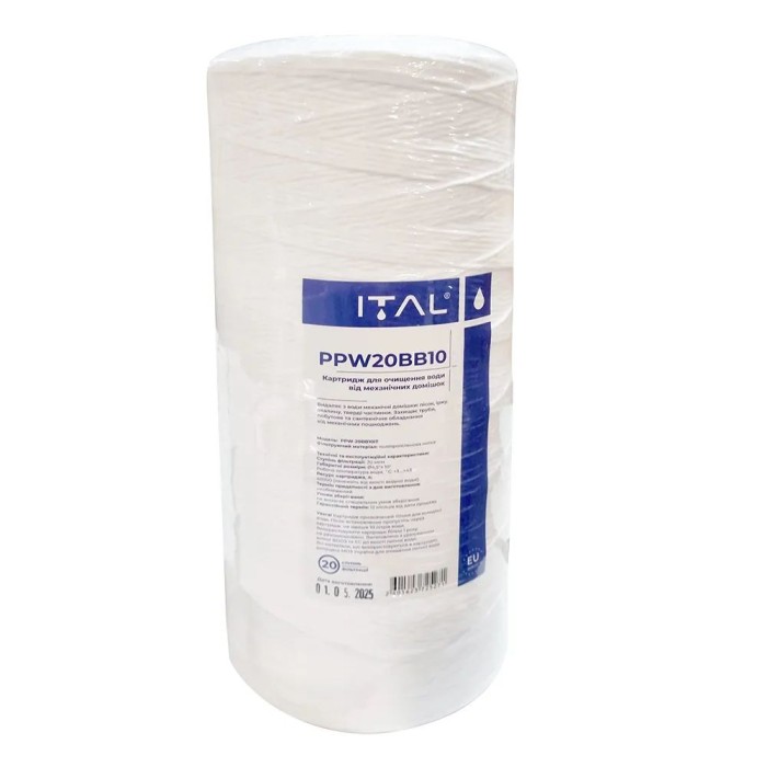 Картридж нитка 4,5 "х10" ITAL 20 мкм (PPW20BB10IT) {12} Картридж нитка 4,5 "х10" ITAL 20 мкм (PPW20BB10IT) {12}