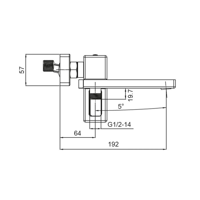 Змішувач для ванни з коротким виливом Koer KB-41009-01 (Колір хром) (KR3502) Змішувач для ванни з коротким виливом Koer KB-41009-01 (Колір хром) (KR3502)