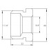 Футорка 1 1/4″х3/4″ЗВ нікельована NF643S OPTIMUM