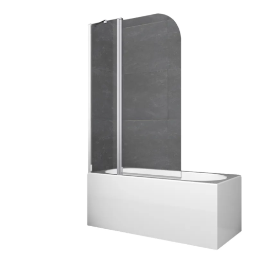 Шторки скляні на ванну Koer SR BS03-95x140-TR-01 прозоре скло 6мм, хром (KR5402)