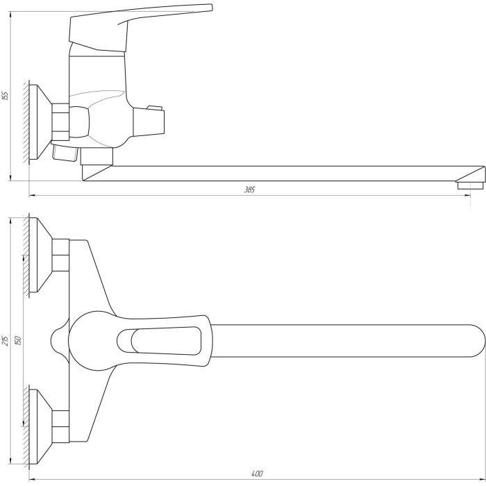 Змішувач для ванни DOMINO SIRIUS DSV-208 Змішувач для ванни DOMINO SIRIUS DSV-208