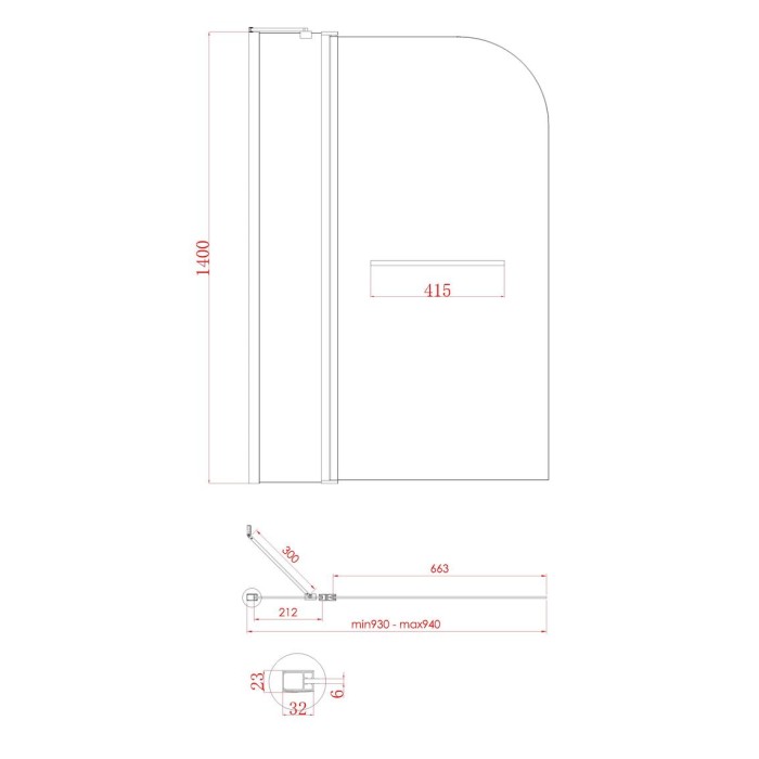 Шторки скляні на ванну Koer SR BS04-95x140-TR-07 прозоре скло 6мм, графіт (KR5404) Шторки скляні на ванну Koer SR BS04-95x140-TR-07 прозоре скло 6мм, графіт (KR5404)