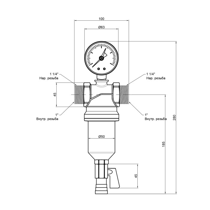 Фільтр самопромивний Icma 1" №750 Фільтр самопромивний Icma 1" №750