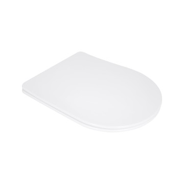 Сидіння для унітазу Qtap (Evia, Arvin, Leo 630) 410x330x22 мм, White, з мікроліфтом, Slim Duroplast, Quick Release QTSC179W49264