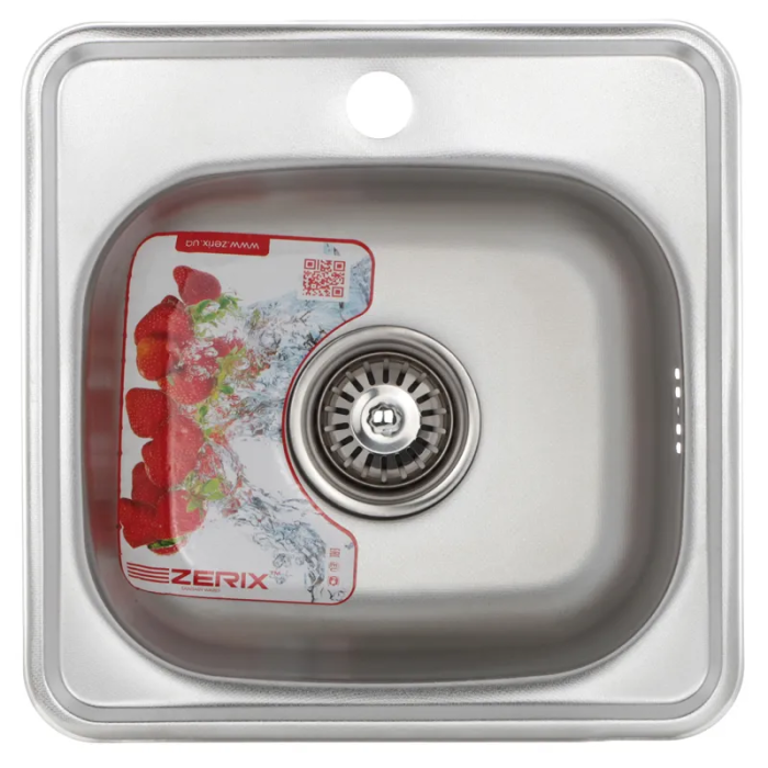 Мийка кухонна Zerix Z3838-06-160E (Satin) (ZM0555) Мийка кухонна Zerix Z3838-06-160E (Satin) (ZM0555)