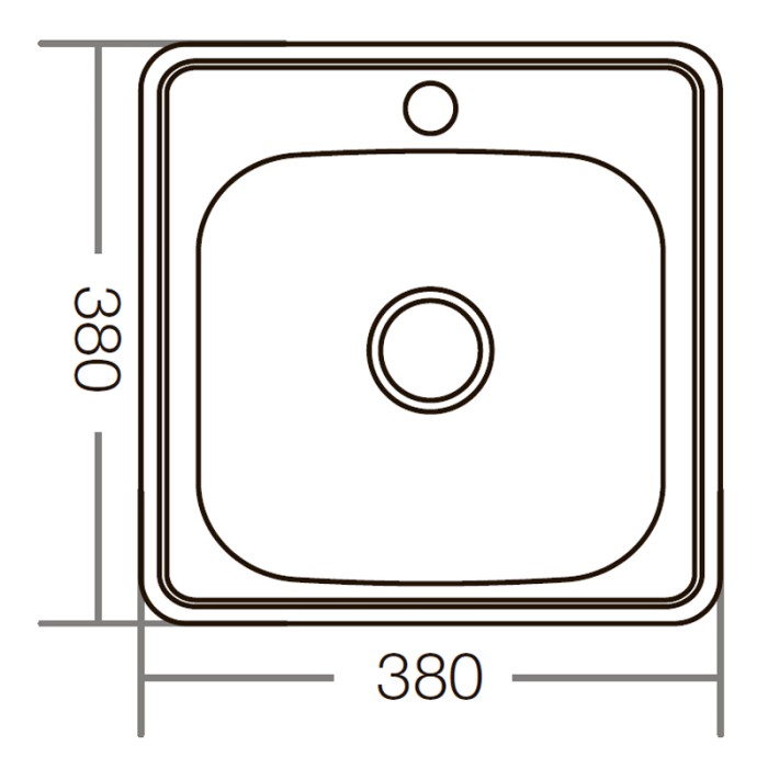 Мийка кухонна Zerix Z3838-06-160E (Satin) (ZM0555) Мийка кухонна Zerix Z3838-06-160E (Satin) (ZM0555)