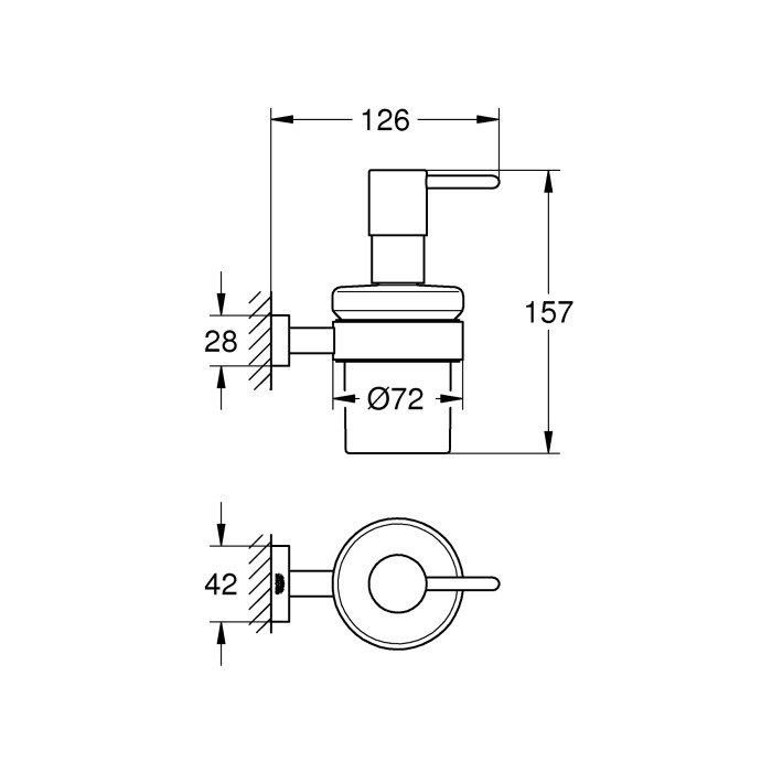 Дозатор рідкого мила Grohe Essentials Cube New (40756001) Дозатор рідкого мила Grohe Essentials Cube New (40756001)