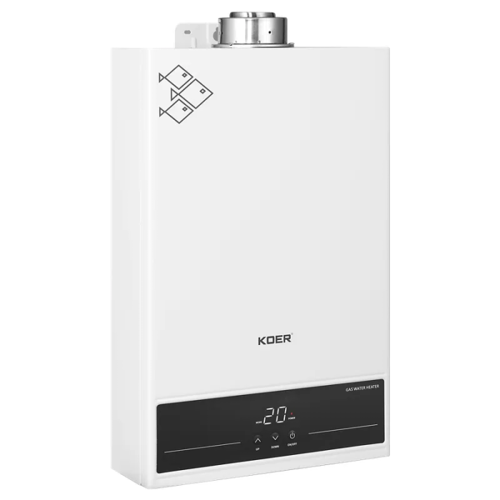 Газова колонка KOER KWH.G0312 TURBO WHITE турбована 12 л/хв, колір білий (KR5557) Газова колонка KOER KWH.G0312 TURBO WHITE турбована 12 л/хв, колір білий (KR5557)