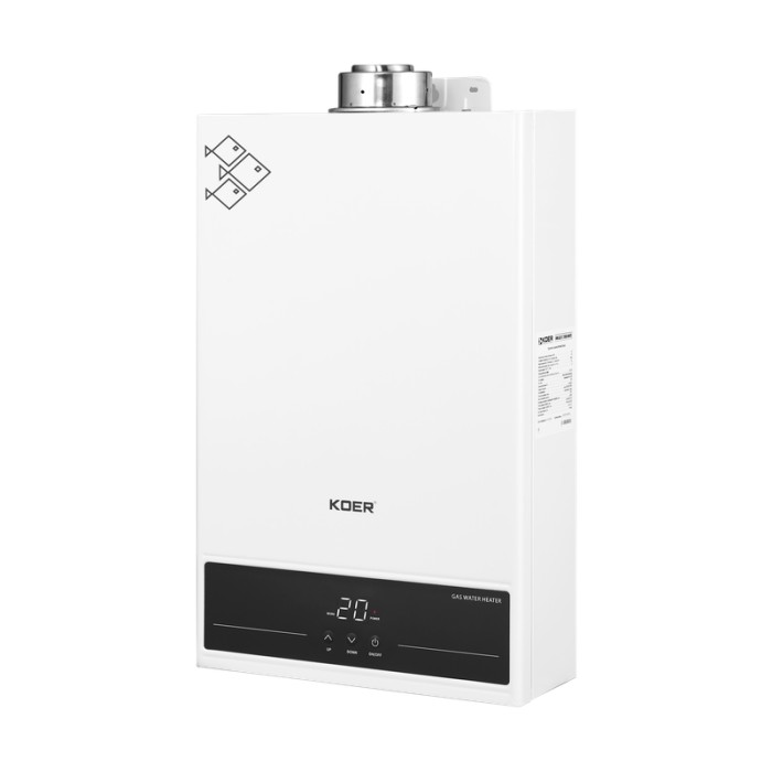 Газова колонка KOER KWH.G0312 TURBO WHITE турбована 12 л/хв, колір білий (KR5557) Газова колонка KOER KWH.G0312 TURBO WHITE турбована 12 л/хв, колір білий (KR5557)