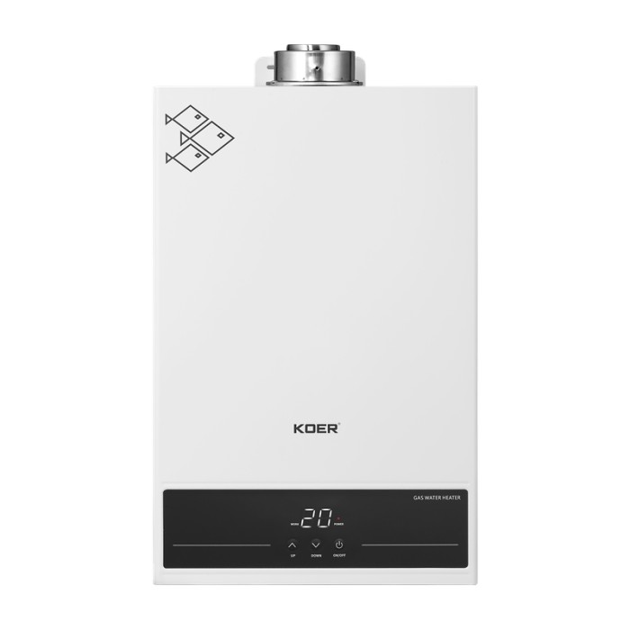 Газова колонка KOER KWH.G0312 TURBO WHITE турбована 12 л/хв, колір білий (KR5557) Газова колонка KOER KWH.G0312 TURBO WHITE турбована 12 л/хв, колір білий (KR5557)