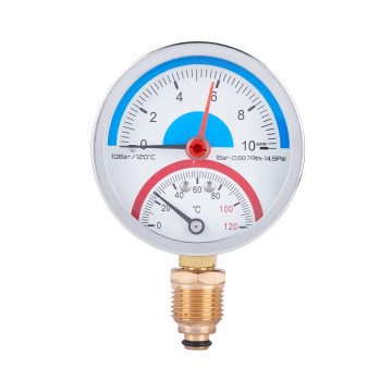 Термоманометр Thermo Alliance Standart 80 мм 1/2", нижнє підмикання SD17210B