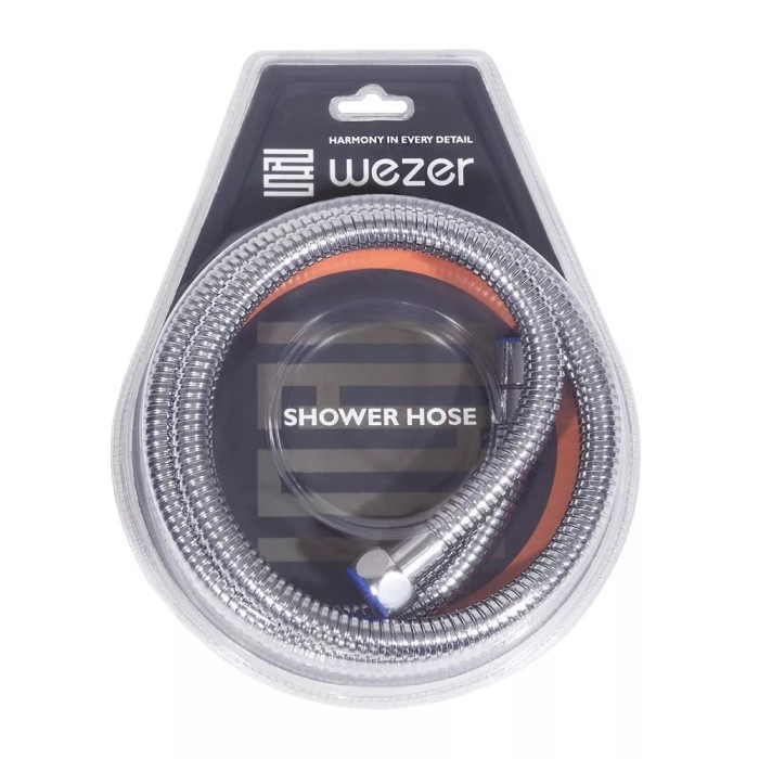 Душовий шланг WEZER WKR-008-180, 180 см, хром Душовий шланг WEZER WKR-008-180, 180 см, хром