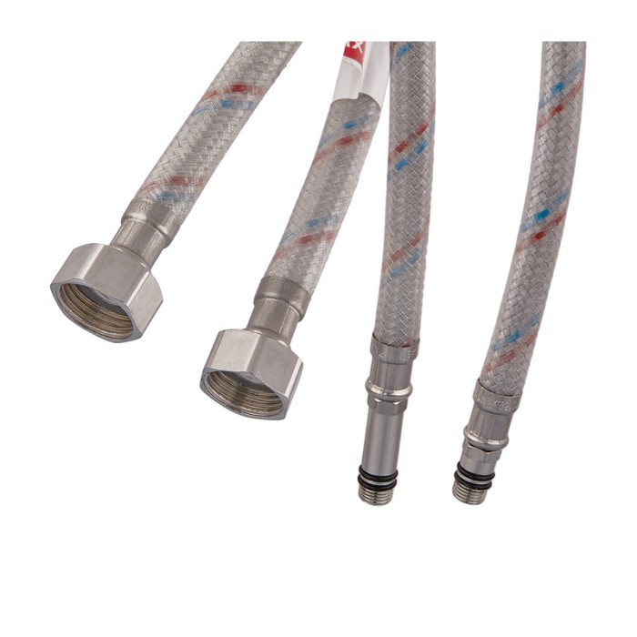 Гнучкі шланги для змішувача гайка 1/2'' - Штуцер M10 (120 см) 2 шт (силик. оболонка) Zerix (ZX3033) Гнучкі шланги для змішувача гайка 1/2'' - Штуцер M10 (120 см) 2 шт (силик. оболонка) Zerix (ZX3033)