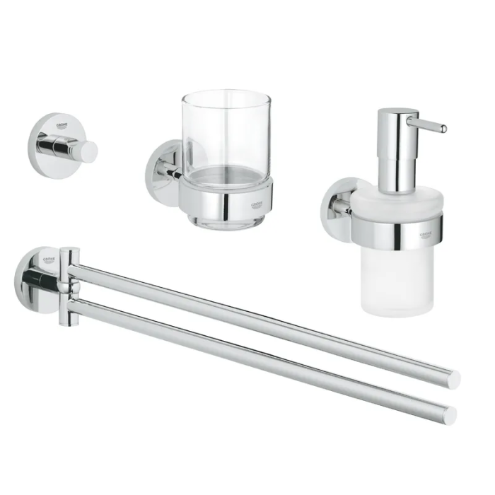 Набір аксесуарів 4 в 1 Grohe Essentials New (40846001) Набір аксесуарів 4 в 1 Grohe Essentials New (40846001)