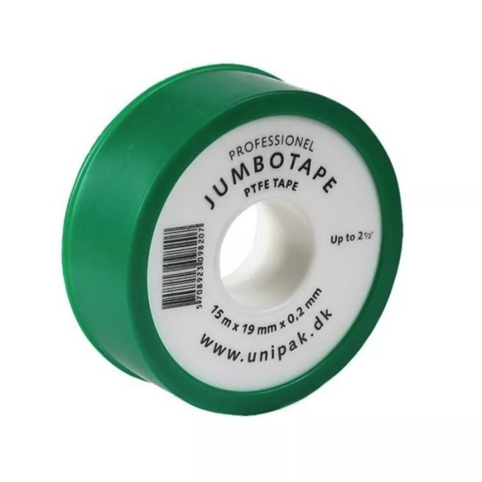 Фум-стрічка UNIPAK JUMBOTAPE Professional 19x0,2 мм 15 м Фум-стрічка UNIPAK JUMBOTAPE Professional 19x0,2 мм 15 м