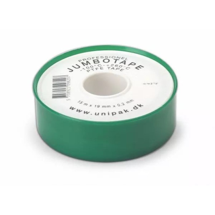 Фум-стрічка UNIPAK JUMBOTAPE Professional 19x0,2 мм 15 м Фум-стрічка UNIPAK JUMBOTAPE Professional 19x0,2 мм 15 м