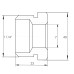 Футорка 1 1/4″х1″ЗВ нікельована NF653S OPTIMUM