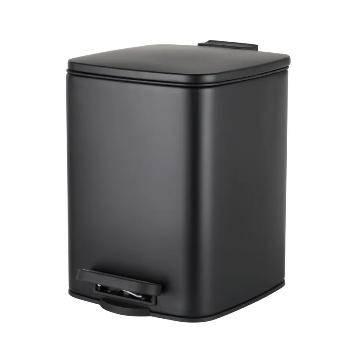 Відро для сміття з плавним закриттям квадратне Zerix Kubix-TC0106 Black 6 л колір чорний (ZX5890) Відро для сміття з плавним закриттям квадратне Zerix Kubix-TC0106 Black 6 л колір чорний (ZX5890)