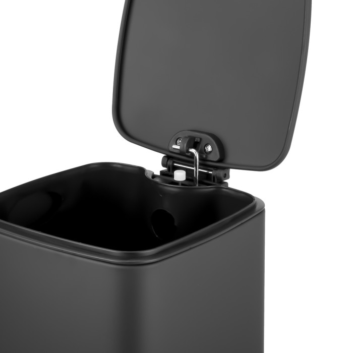 Відро для сміття з плавним закриттям квадратне Zerix Kubix-TC0106 Black 6 л колір чорний (ZX5890) Відро для сміття з плавним закриттям квадратне Zerix Kubix-TC0106 Black 6 л колір чорний (ZX5890)