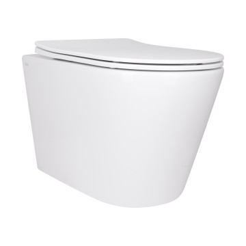 Унітаз підвісний Qtap Scorpio безободковий Ultra Quiet з сидінням Soft-close QT14332380AW
