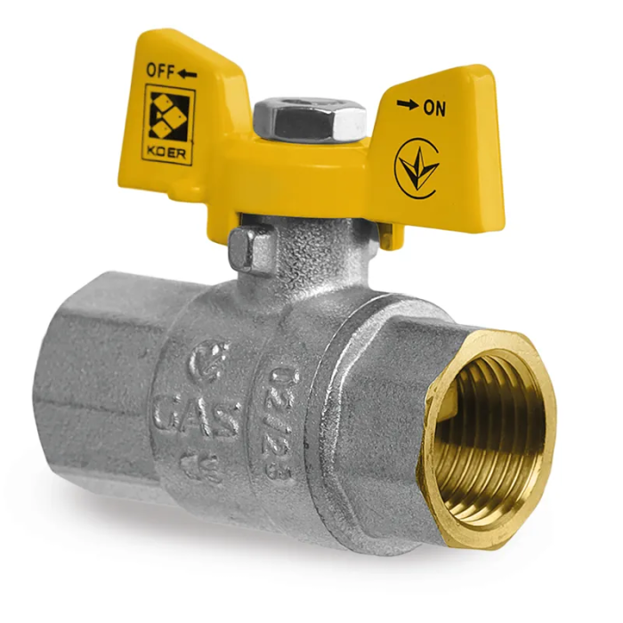 Кран кульовий Koer KG.207 - 1/2" FF ГГМ (газ) (KR4958) Кран кульовий Koer KG.207 - 1/2" FF ГГМ (газ) (KR4958)