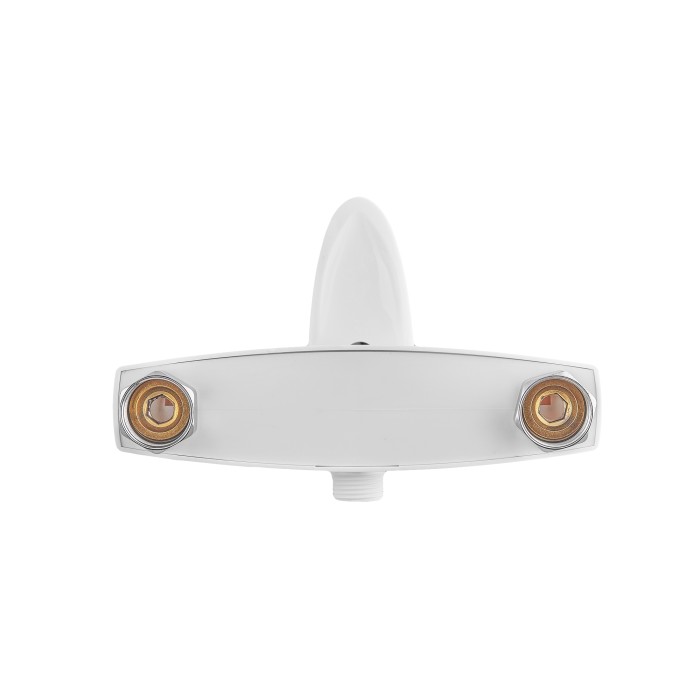 Змішувач для душової кабіни Plamix Cezar-003 SET White (з шлангом, лійкою та кронштейном) (PM0665) Змішувач для душової кабіни Plamix Cezar-003 SET White (з шлангом, лійкою та кронштейном) (PM0665)