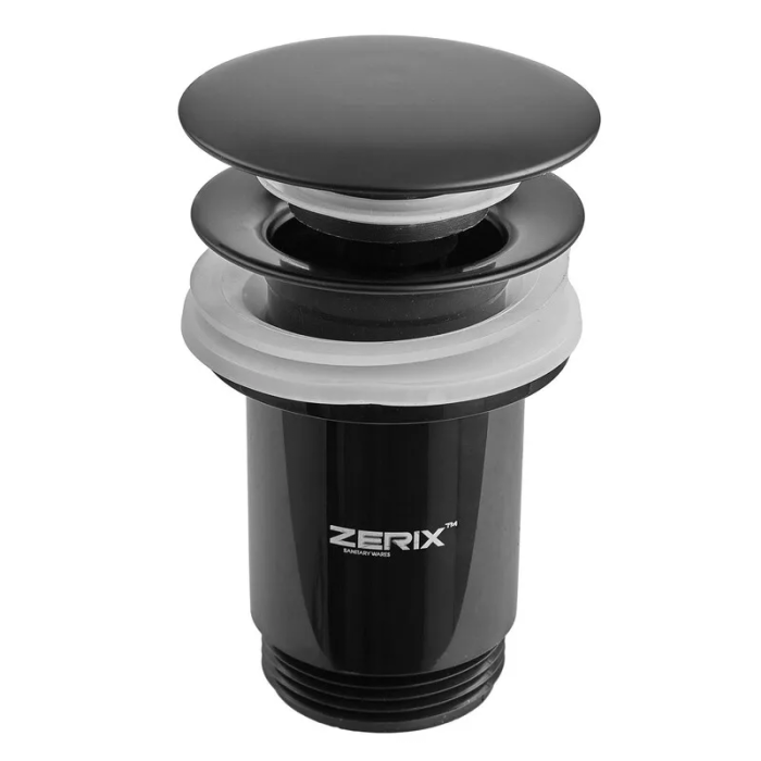 Донний клапан для раковини Zerix BV-01 BLACK 1 1/4'' з переливом автоматичний СLICK-СLACK (Колір чорний) (ZX6016) Донний клапан для раковини Zerix BV-01 BLACK 1 1/4'' з переливом автоматичний СLICK-СLACK (Колір чорний) (ZX6016)