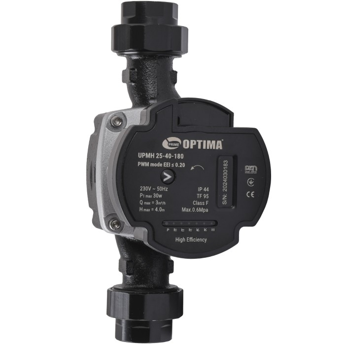 Насос циркуляційний енергоощадний Optima PRIME UPMH 25-40AUTO 180мм + гайки Насос циркуляційний енергоощадний Optima PRIME UPMH 25-40AUTO 180мм + гайки