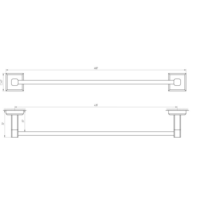 Тримач рушників TOPAZ TKB 9912/45 Тримач рушників TOPAZ TKB 9912/45