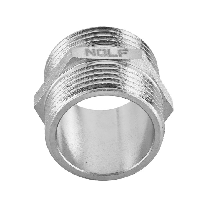 Ніпель Nolf NFC.N08-N-3/4'' нікельований (NF3079) Ніпель Nolf NFC.N08-N-3/4'' нікельований (NF3079)