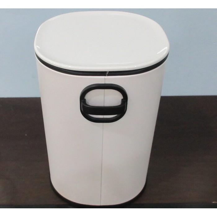 Відро для сміття з плавним закриттям овальне Zerix Prime-TC0105 White 5л колір білий (ZX5901) Відро для сміття з плавним закриттям овальне Zerix Prime-TC0105 White 5л колір білий (ZX5901)