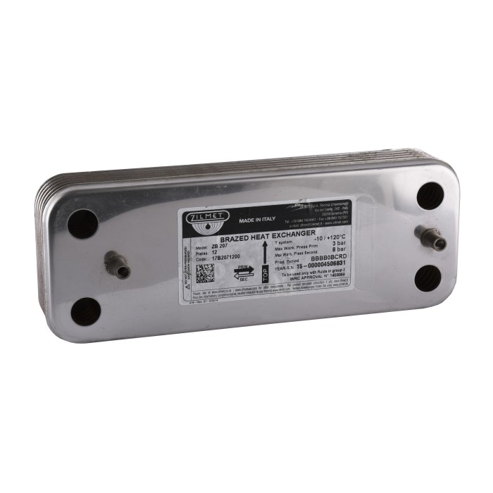 Теплообмінник паяний Zilmet ZB207 12пл. 17B2071200 Теплообмінник паяний Zilmet ZB207 12пл. 17B2071200
