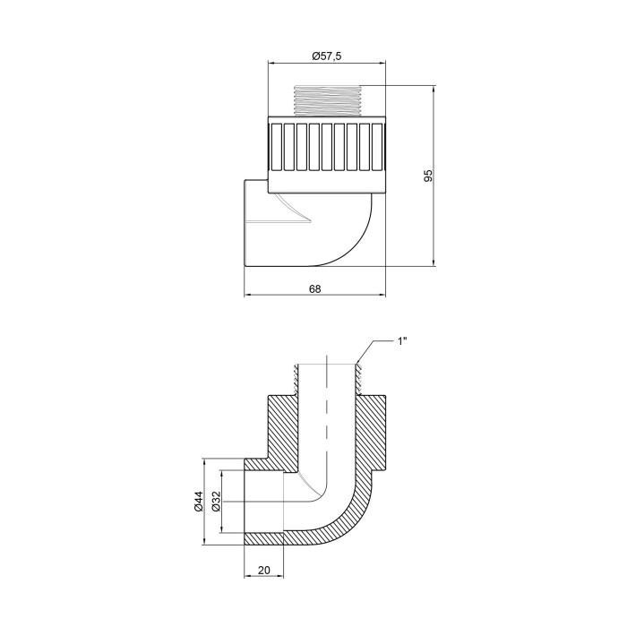 Кутик PPR Thermo Alliance 32х1" ЗР Кутик PPR Thermo Alliance 32х1" ЗР