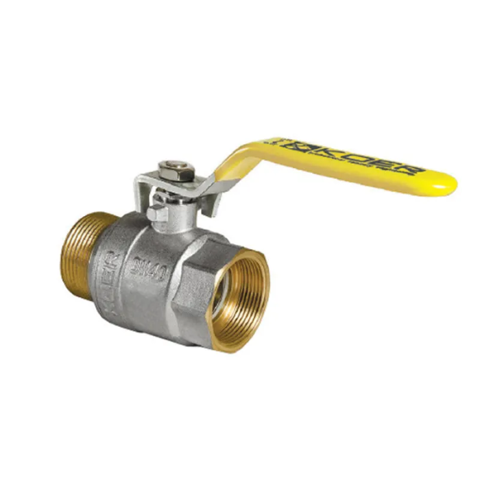 Кран кульовий KOER KR.215.G - 2" FM ГШВ YELLOW, ручка "важіль" жовта (KR2716)