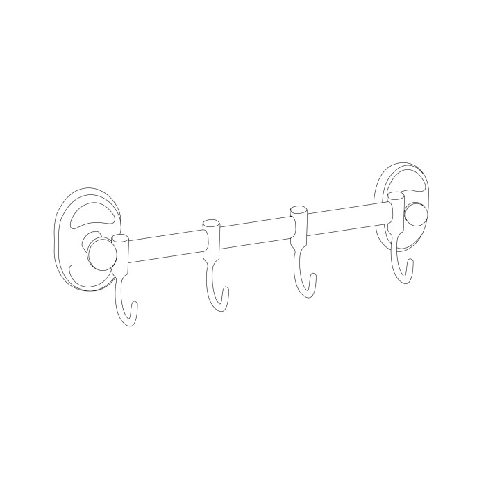 Тримач Lidz Oreo 0804 4 гачка LDORE0804CRM22175 Chrome Тримач Lidz Oreo 0804 4 гачка LDORE0804CRM22175 Chrome