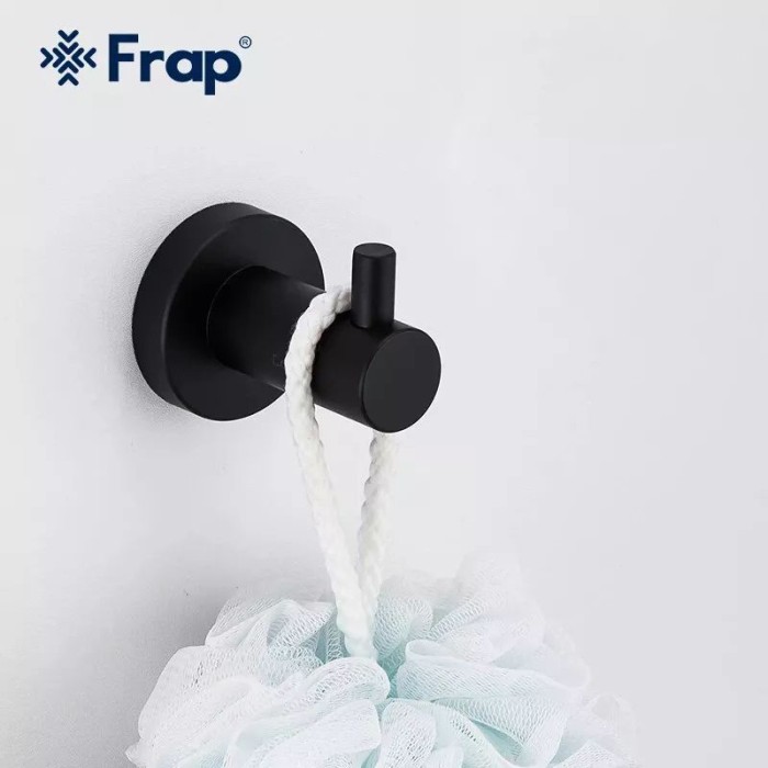 Гачок для ванної Frap F30205, нержавіюча сталь, чорний Гачок для ванної Frap F30205, нержавіюча сталь, чорний