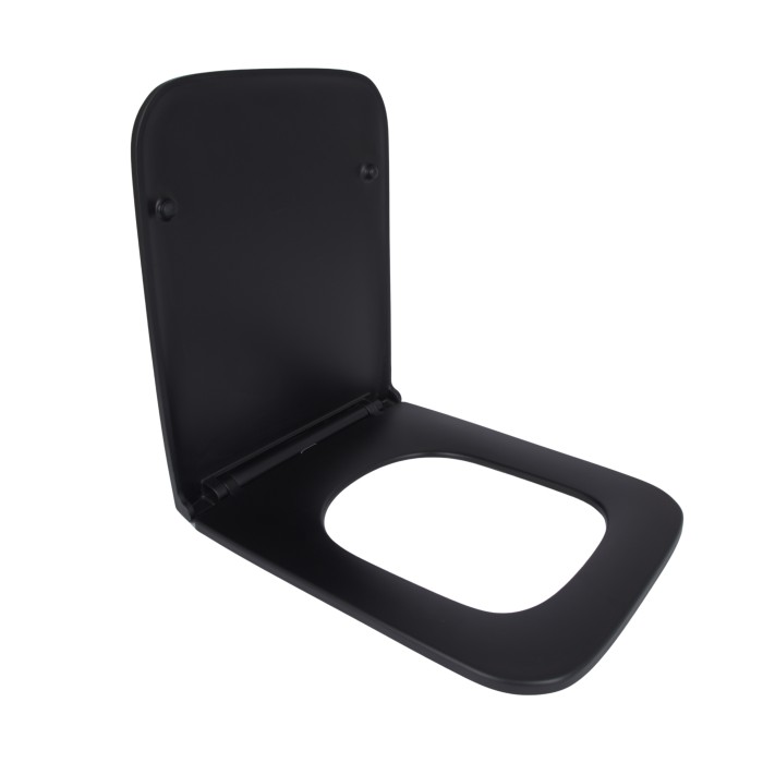 Сидіння для унітаза (Gemini) 435x357x37 мм, Matt Black, з мікроліфтом, Slim Duroplast, Quick Release QT99HY2312MB Qtap Сидіння для унітаза (Gemini) 435x357x37 мм, Matt Black, з мікроліфтом, Slim Duroplast, Quick Release QT99HY2312MB Qtap
