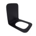 Сидіння для унітаза (Gemini) 435x357x37 мм, Matt Black, з мікроліфтом, Slim Duroplast, Quick Release QT99HY2312MB Qtap