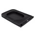 Сидіння для унітаза (Gemini) 435x357x37 мм, Matt Black, з мікроліфтом, Slim Duroplast, Quick Release QT99HY2312MB Qtap