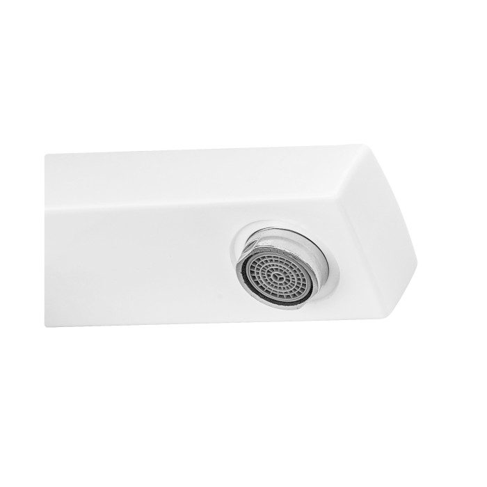 Змішувач для умивальника Plamix Kubus-001 HIGH SET White (з підведенням) (PM0672) Змішувач для умивальника Plamix Kubus-001 HIGH SET White (з підведенням) (PM0672)