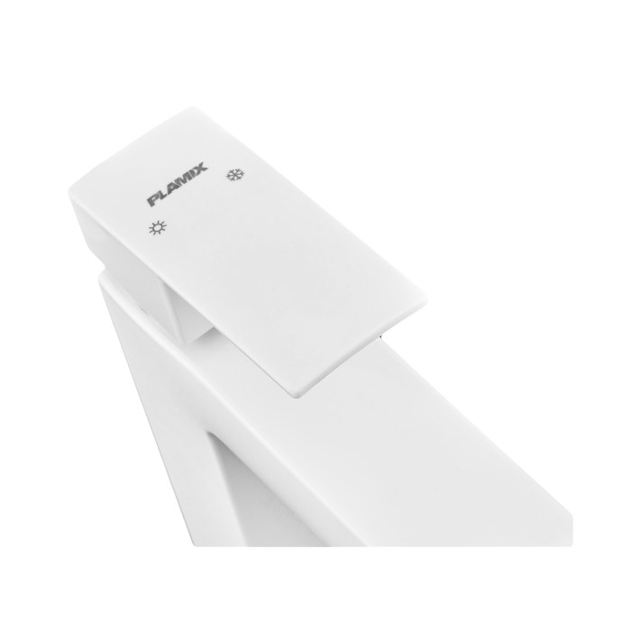 Змішувач для умивальника Plamix Kubus-001 HIGH SET White (з підведенням) (PM0672) Змішувач для умивальника Plamix Kubus-001 HIGH SET White (з підведенням) (PM0672)