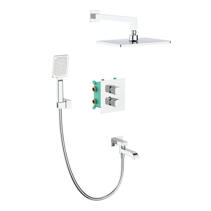 Вбудована душова система з термостатом Koer KB-67011-01 (Колір хром) (KR4726) Вбудована душова система з термостатом Koer KB-67011-01 (Колір хром) (KR4726)
