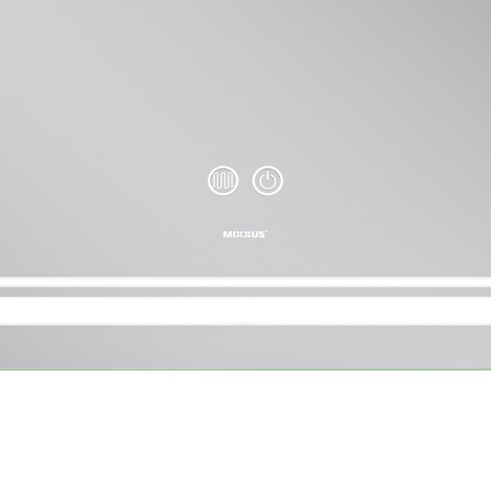 Дзеркало Mixxus Premium QUADRO MR20-100x70 з Led Touch, Anti-fog, димером, регулятором яскравості, лінзою (MP6622) Дзеркало Mixxus Premium QUADRO MR20-100x70 з Led Touch, Anti-fog, димером, регулятором яскравості, лінзою (MP6622)