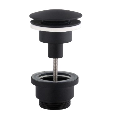 HG15-04A-10-BR-(BB)-Click-clack--Донний клапан  ЛАТУНЬ ,Універсальний, Чорний мат (Box Globus Lux)