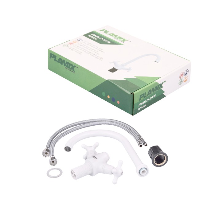 Змішувач для кухні Plamix Pablo-275 White (без підведення) (PM0669) Змішувач для кухні Plamix Pablo-275 White (без підведення) (PM0669)