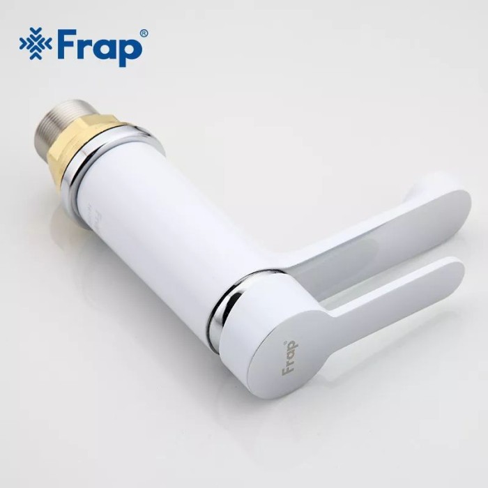Змішувач для умивальника Frap F1041, білий/хром Змішувач для умивальника Frap F1041, білий/хром