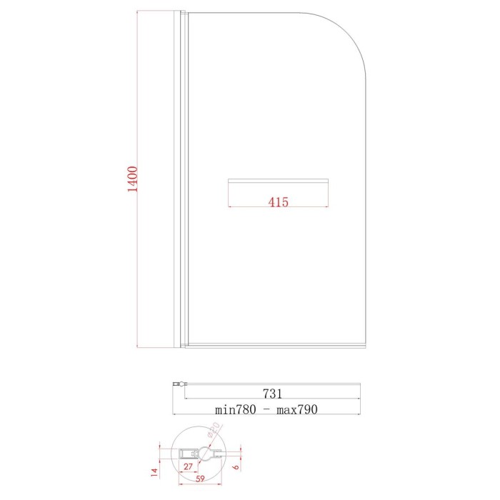 Шторки скляні на ванну Koer SR BS02-80x140-TR-01 прозоре скло 6мм, хром (KR5401) Шторки скляні на ванну Koer SR BS02-80x140-TR-01 прозоре скло 6мм, хром (KR5401)