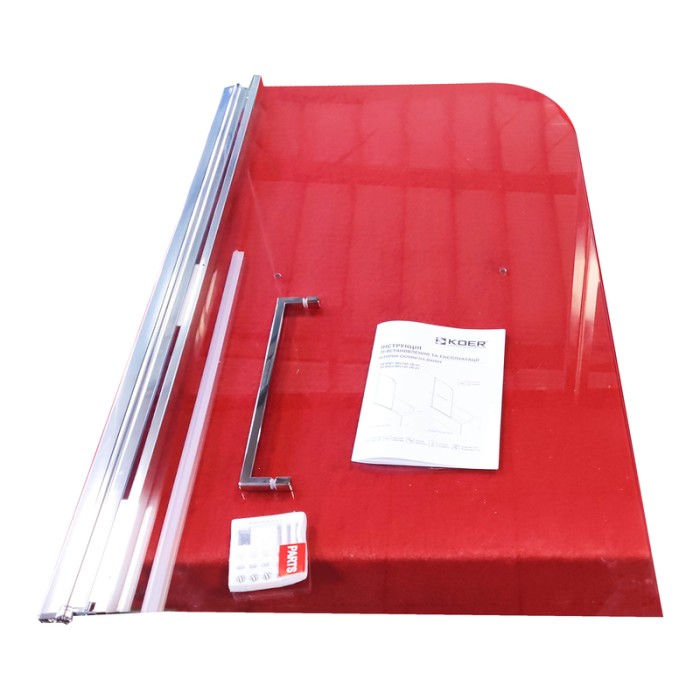 Шторки скляні на ванну Koer SR BS02-80x140-TR-01 прозоре скло 6мм, хром (KR5401) Шторки скляні на ванну Koer SR BS02-80x140-TR-01 прозоре скло 6мм, хром (KR5401)