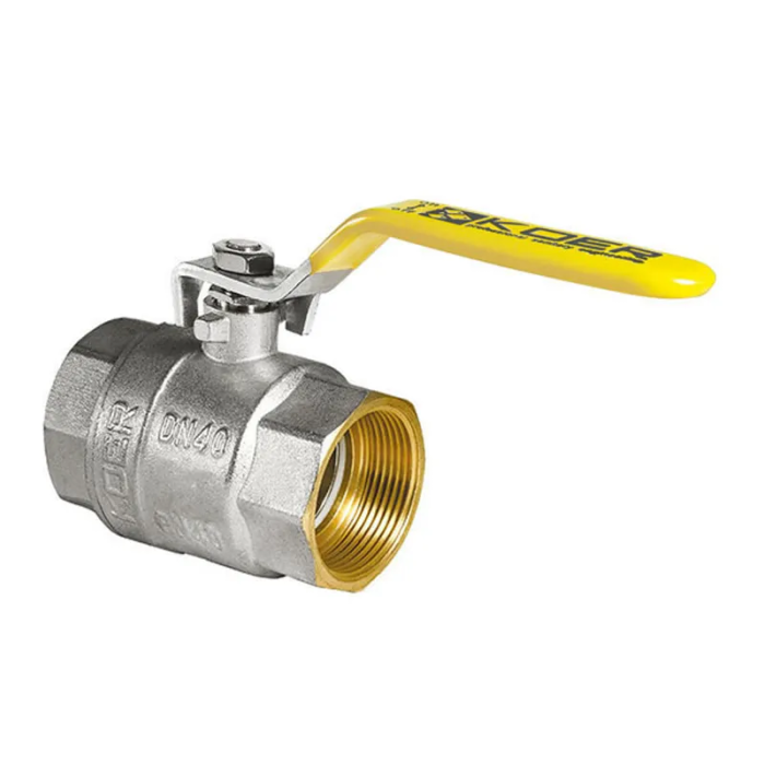 Кран кульовий KOER KR.214.G - 1 1/4" FF ГГВ YELLOW, ручка "важіль" жовта (KR0115) Кран кульовий KOER KR.214.G - 1 1/4" FF ГГВ YELLOW, ручка "важіль" жовта (KR0115)